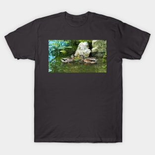 Two Mallard Ducks Looking At Eachother T-Shirt